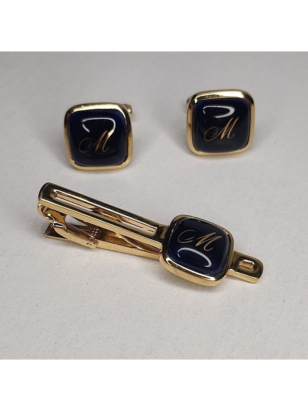 Vintage Sun Eagle Cufflinks & Tie Bar Clip Clasp Japanese